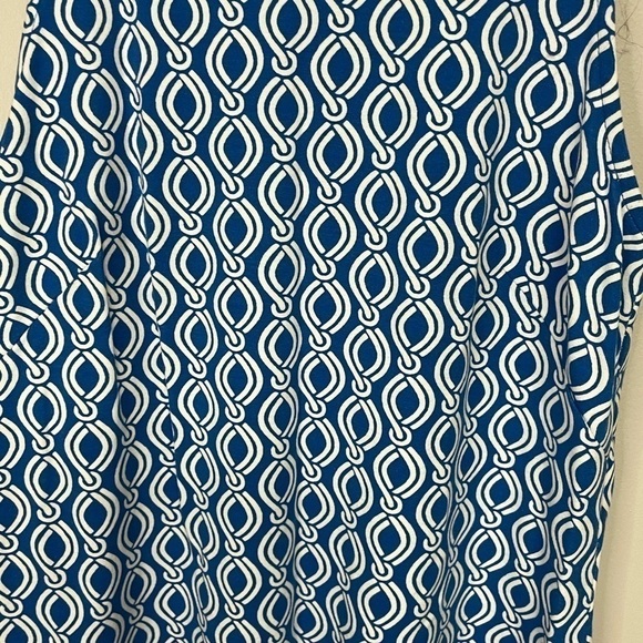 ANN Taylor Sleeveless Midi Nautical Knot Print Knit Dress, Blue White, Med Tall - Picture 5 of 8